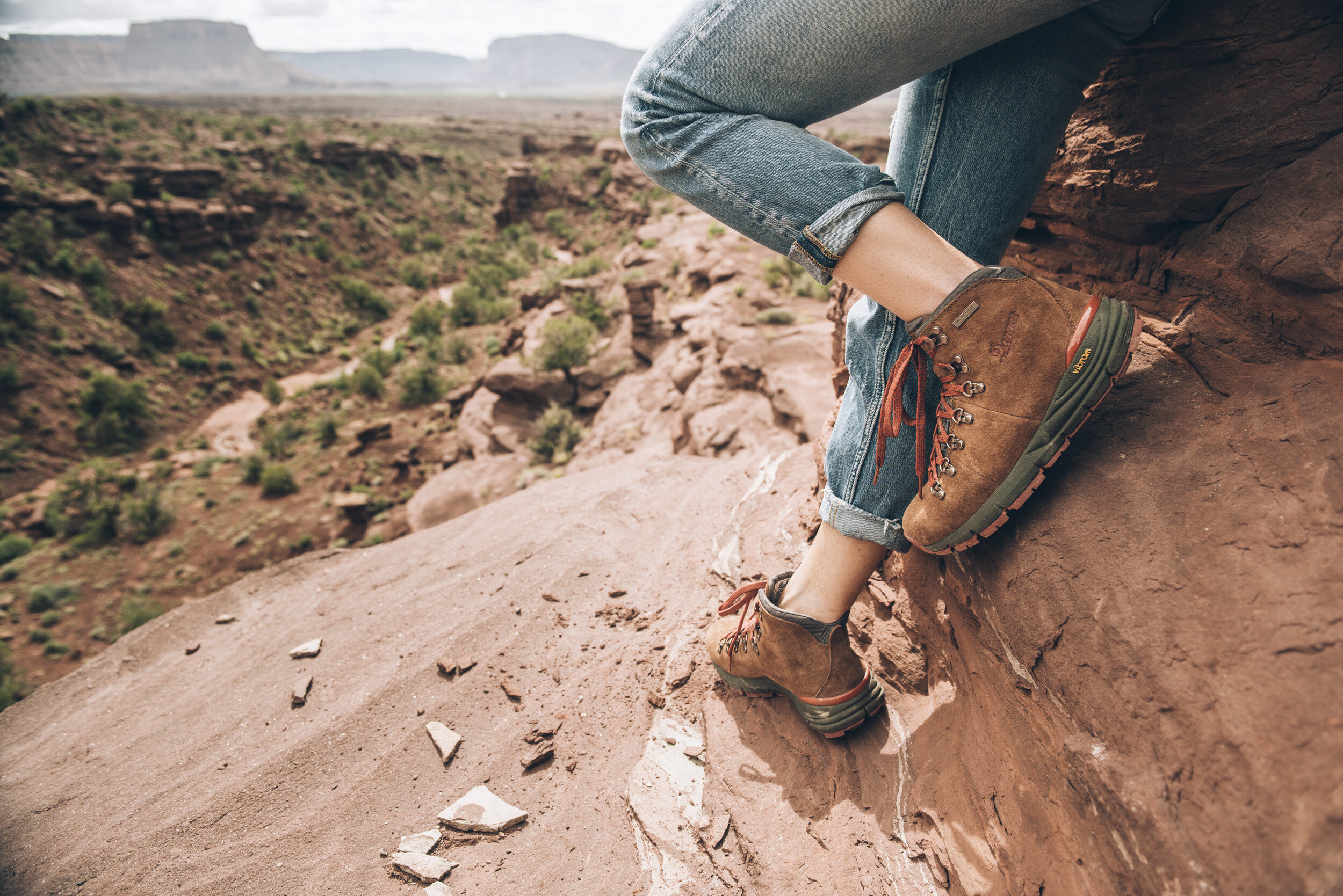 Spring-hiking-in-Danner-Mountain-600-womens-boots-at-Fischer-Towers-in-Castle-Valley-near-Moab-Utah.jpg